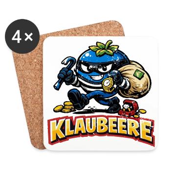 Freches Blaubeer, klaubeere Shirt , Hoodie, Tasse - Untersetzer (4er-Set) - Weiß - Vorne
