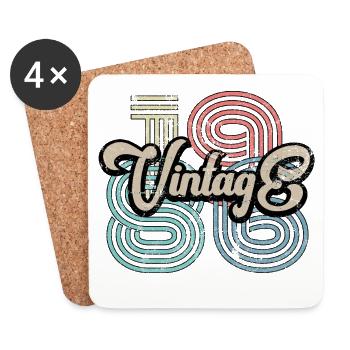 Millésime 1986 - Dessous de verre (lot de 4) - blanc - Devant