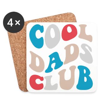 Cool Dads Club Retro Typo - Coasters (set of 4) - white - Front