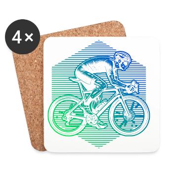 Gift idea for a road bike with road bike - Coasters (set of 4) - white - Front