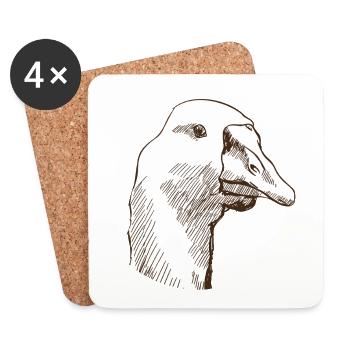Goose - Coasters (set of 4) - white - Front