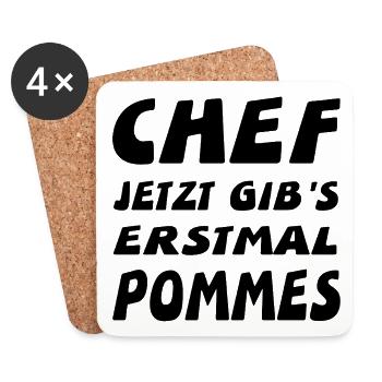 Chef - Untersetzer (4er-Set) - Weiß - Vorne