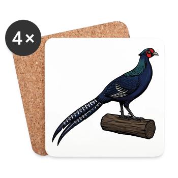 Purple Pheasant Majestic Wilderness - Coasters (set of 4) - white - Front