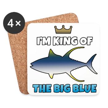 King of the Great Blue - Coasters (set of 4) - white - Front