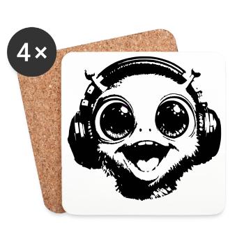 Alien  - Untersetzer (4er-Set) - Weiß - Vorne