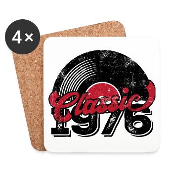 Vintage 1976 - Untersetzer (4er-Set) - Weiß - Vorne