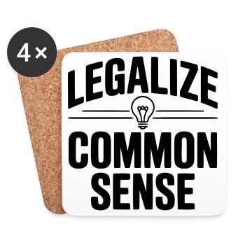 Legalize Common Sense - Coasters (set of 4) - white - Front