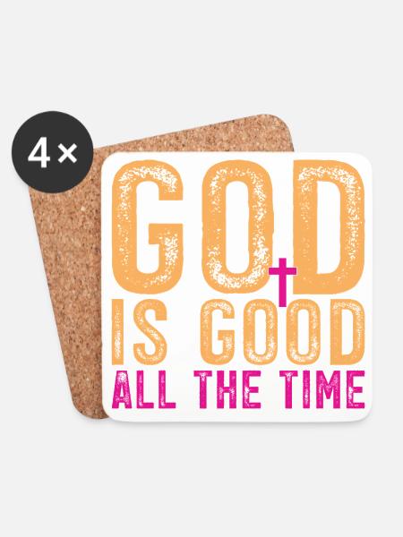 Gott ist immer gut - Untersetzer (4er-Set) - Weiß