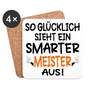 Meisterprüfungen Meister - Untersetzer (4er-Set) - Weiß - Vorne