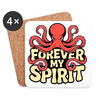 Octopus Vibes - Coasters (set of 4) - white - Front