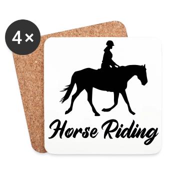 reiterin_horse_riding - Coasters (set of 4) - white - Front