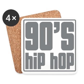 90s Hip Hop Grid - Coasters (set of 4) - white - Front