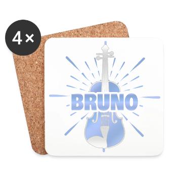 Violine Bruno - Untersetzer (4er-Set) - Weiß - Vorne