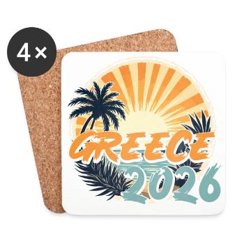 Greece 2026 - Untersetzer (4er-Set) - Weiß - Vorne