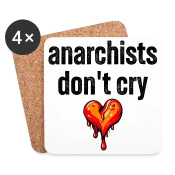 anarchists don't cry - Coasters (set of 4) - white - Front
