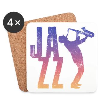 Jazz Retro - Untersetzer (4er-Set) - Weiß - Vorne