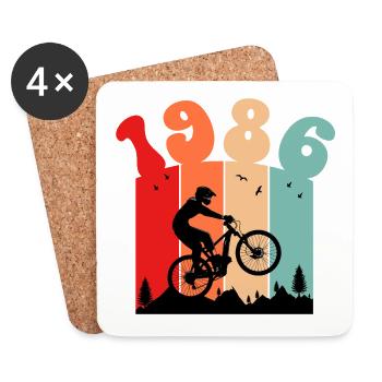 Vintage 1986 - Untersetzer (4er-Set) - Weiß - Vorne