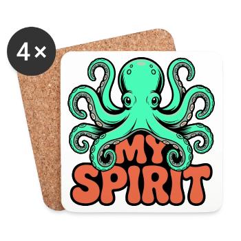 Octopus Spirit - Coasters (set of 4) - white - Front