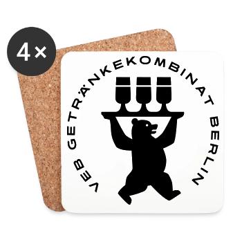 VEB Getränkekombinat Berlin - Untersetzer (4er-Set) - Weiß - Vorne