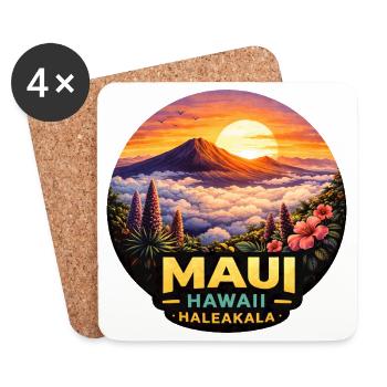 Maui Haleakala National Park Volcano Clouds Tropics - Coasters (set of 4) - white - Front