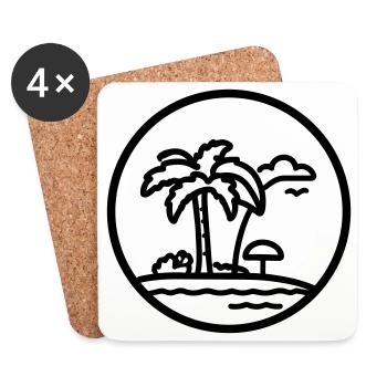 holiday - Coasters (set of 4) - white - Front