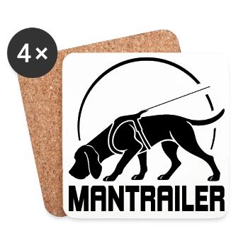 Bloodhound MANTRAILER Suchhunde Hunde Wilsigns - Untersetzer (4er-Set) - Weiß - Vorne