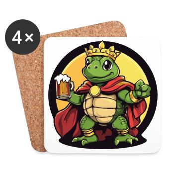 Turtle Beer Funny - Coasters (set of 4) - white - Front