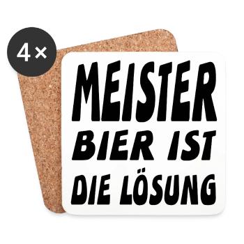 Meister - Untersetzer (4er-Set) - Weiß - Vorne