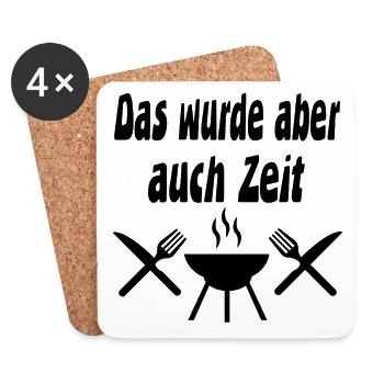 Grillen - Untersetzer (4er-Set) - Weiß - Vorne