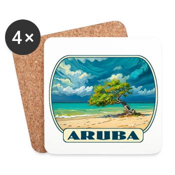 Aruba - Coasters (set of 4) - white - Front