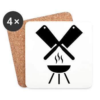 Grill - Coasters (set of 4) - white - Front