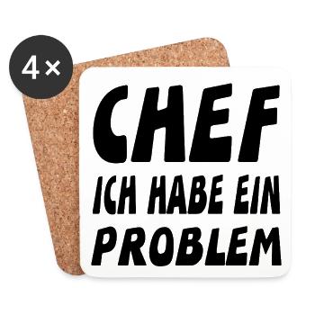 Chef - Untersetzer (4er-Set) - Weiß - Vorne
