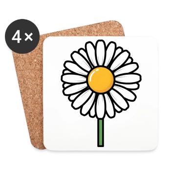 daisy - Coasters (set of 4) - white - Front