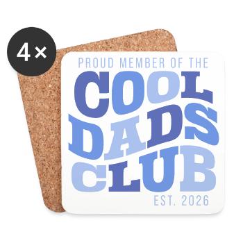 Cool Dads Club - Papa Vatertag Geschenk - Untersetzer (4er-Set) - Weiß - Vorne