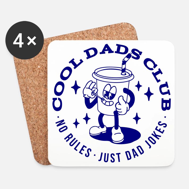 Cool Dads Club - Untersetzer (4er-Set) - Weiß