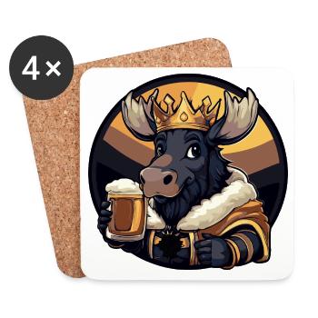 Moose Beer Funny - Coasters (set of 4) - white - Front