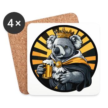 Koala Beer Funny - Coasters (set of 4) - white - Front