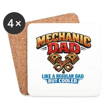 Mechanic Dad: Better than the rest of the car mechanics - Coasters (set of 4) - white - Front