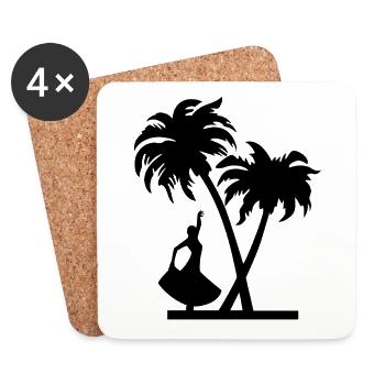 Danser - Dessous de verre (lot de 4) - blanc - Devant