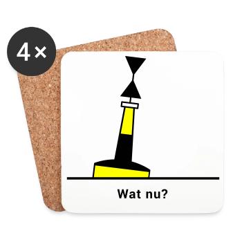Tonne - Boje Nordsee Segeln Ostsee Maritim - Untersetzer (4er-Set) - Weiß - Vorne