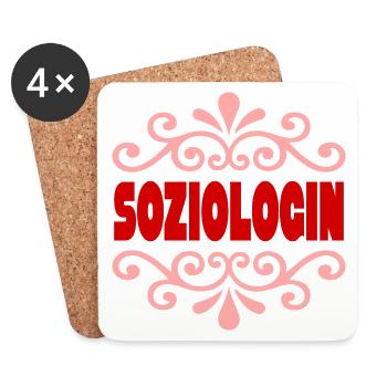 SOZIOLOGIE SOZIOLOGIN - Untersetzer (4er-Set) - Weiß - Vorne