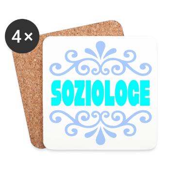 Sociologue des sciences sociales - Dessous de verre (lot de 4) - blanc - Devant