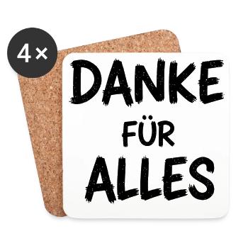 Vatertag Papa Männertag Muttertag Mutter Danke - Untersetzer (4er-Set) - Weiß - Vorne