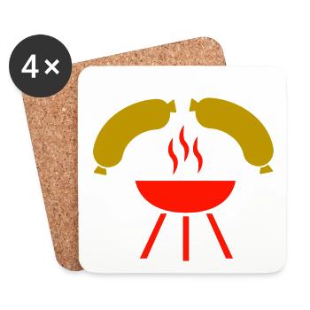 Griller - Dessous de verre (lot de 4) - blanc - Devant