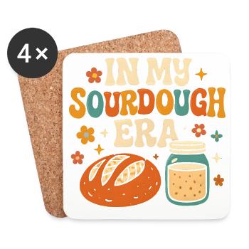 Baking Baker Sourdough In My Sourdough Era - Coasters (set of 4) - white - Front