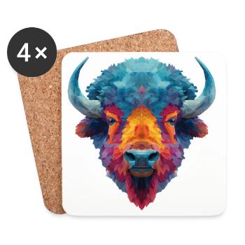 Bison - Untersetzer (4er-Set) - Weiß - Vorne