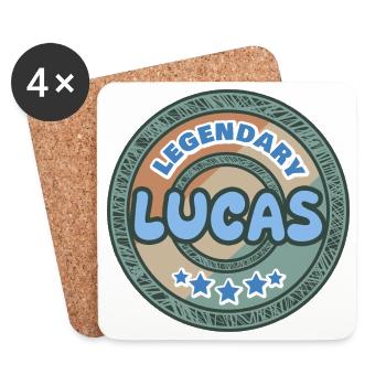 Dire Lucas - Dessous de verre (lot de 4) - blanc - Devant