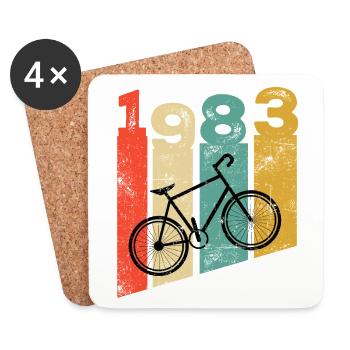 Millésime 1983 - Dessous de verre (lot de 4) - blanc - Devant