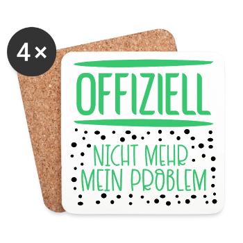 Verantwortung Probleme - Untersetzer (4er-Set) - Weiß - Vorne