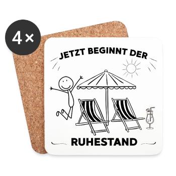 Eine Legende geht in den wohlverdienten Ruhestand - Untersetzer (4er-Set) - Weiß - Vorne